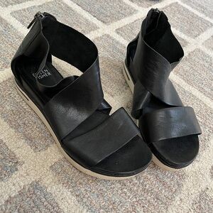 Eileen Fisher Black Leather Sandals